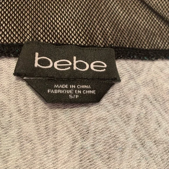 💚BEBE RHINESTONE EMBELLISHED MESH ZIP-UP HOODIE💚 - Picture 8 of 9